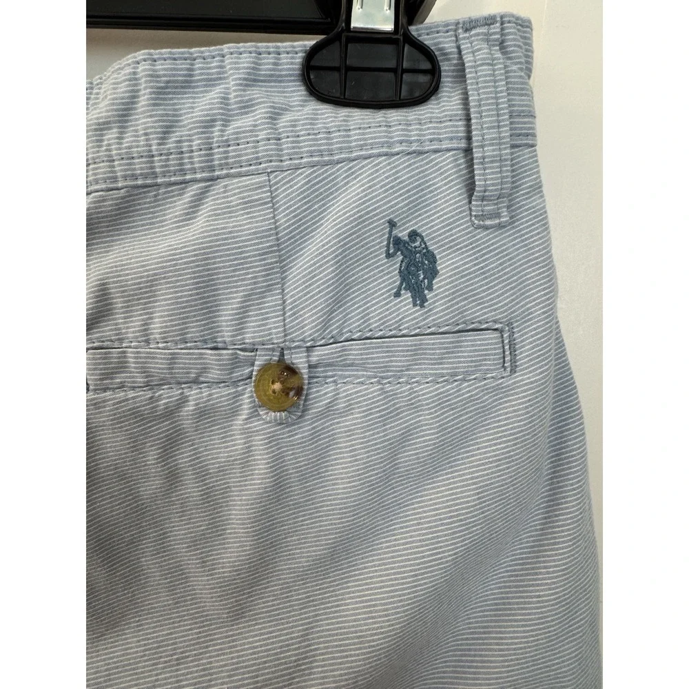 Men's‎ US Polo Assn Blue White Striped Shorts Size W32